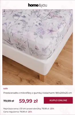 home&you - gazetka promocyjna SALE - pościele i prześcieradła od środy 02.09 do poniedziałku 14.09 - strona 2