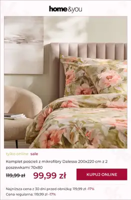 home&you - gazetka promocyjna SALE - pościele i prześcieradła od środy 02.09 do poniedziałku 14.09 - strona 8