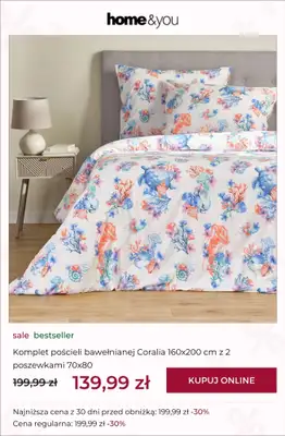 home&you - gazetka promocyjna SALE - pościele i prześcieradła od środy 02.09 do poniedziałku 14.09 - strona 10