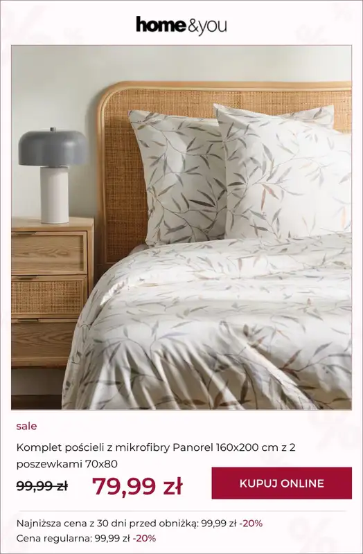 home&you - gazetka promocyjna SALE - pościele i prześcieradła od środy 02.09 do poniedziałku 14.09 - strona 3