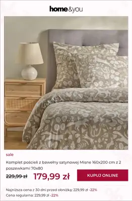 home&you - gazetka promocyjna SALE - pościele i prześcieradła od środy 02.09 do poniedziałku 14.09 - strona 12