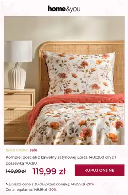 home&you - gazetka promocyjna SALE - pościele i prześcieradła od środy 02.09 do poniedziałku 14.09 - strona 5