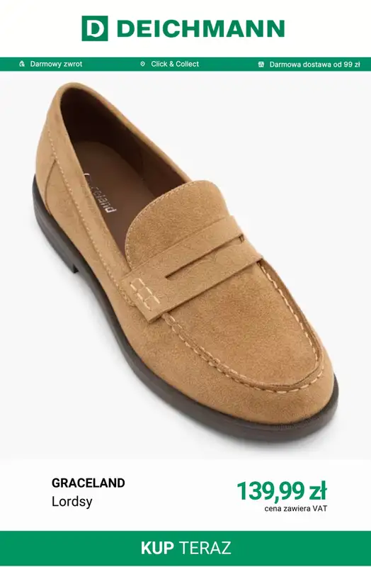 Deichmann - gazetka promocyjna Lordsy damskie od środy 02.09  - strona 6
