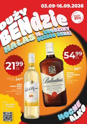 Duży Ben - gazetka promocyjna Gazetka alkoholowa od czwartku 03.09 do środy 16.09
