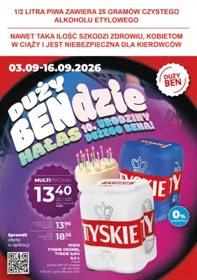 Duży Ben - gazetka promocyjna Gazetka piwna od czwartku 03.09 do środy 16.09