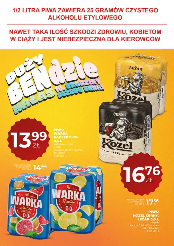 Duży Ben - gazetka promocyjna Gazetka piwna od czwartku 03.09 do środy 16.09 - strona 10