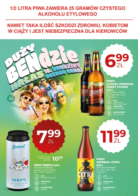 Duży Ben - gazetka promocyjna Gazetka piwna od czwartku 03.09 do środy 16.09 - strona 12