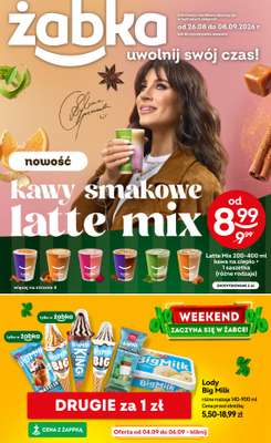 Żabka - gazetka promocyjna Gazetka od środy 26.08 do wtorku 08.09