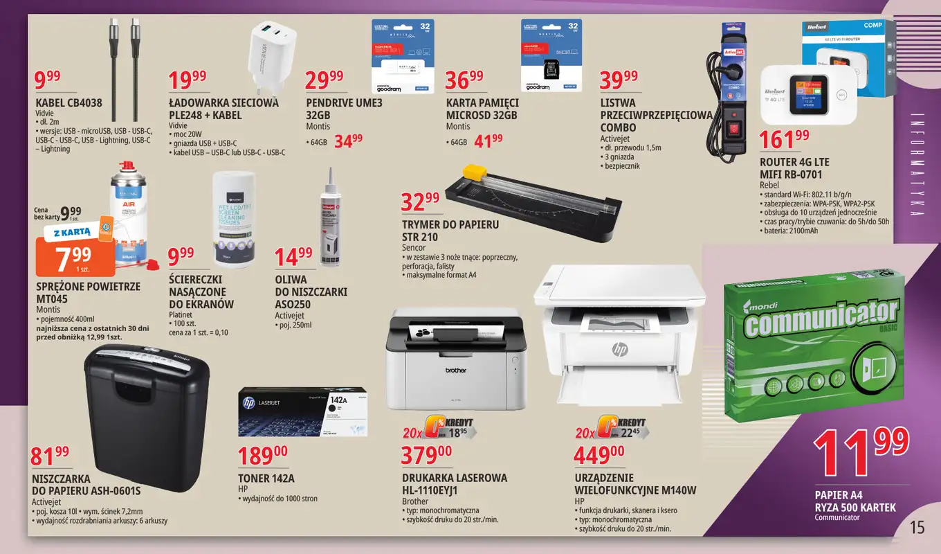 Leclerc - gazetka promocyjna Oferta Bielany: Katalog RTV AGD od wtorku 08.09 do soboty 19.09 - strona 15