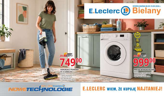 Leclerc - gazetka promocyjna Oferta Bielany: Katalog RTV AGD od wtorku 08.09 do soboty 19.09