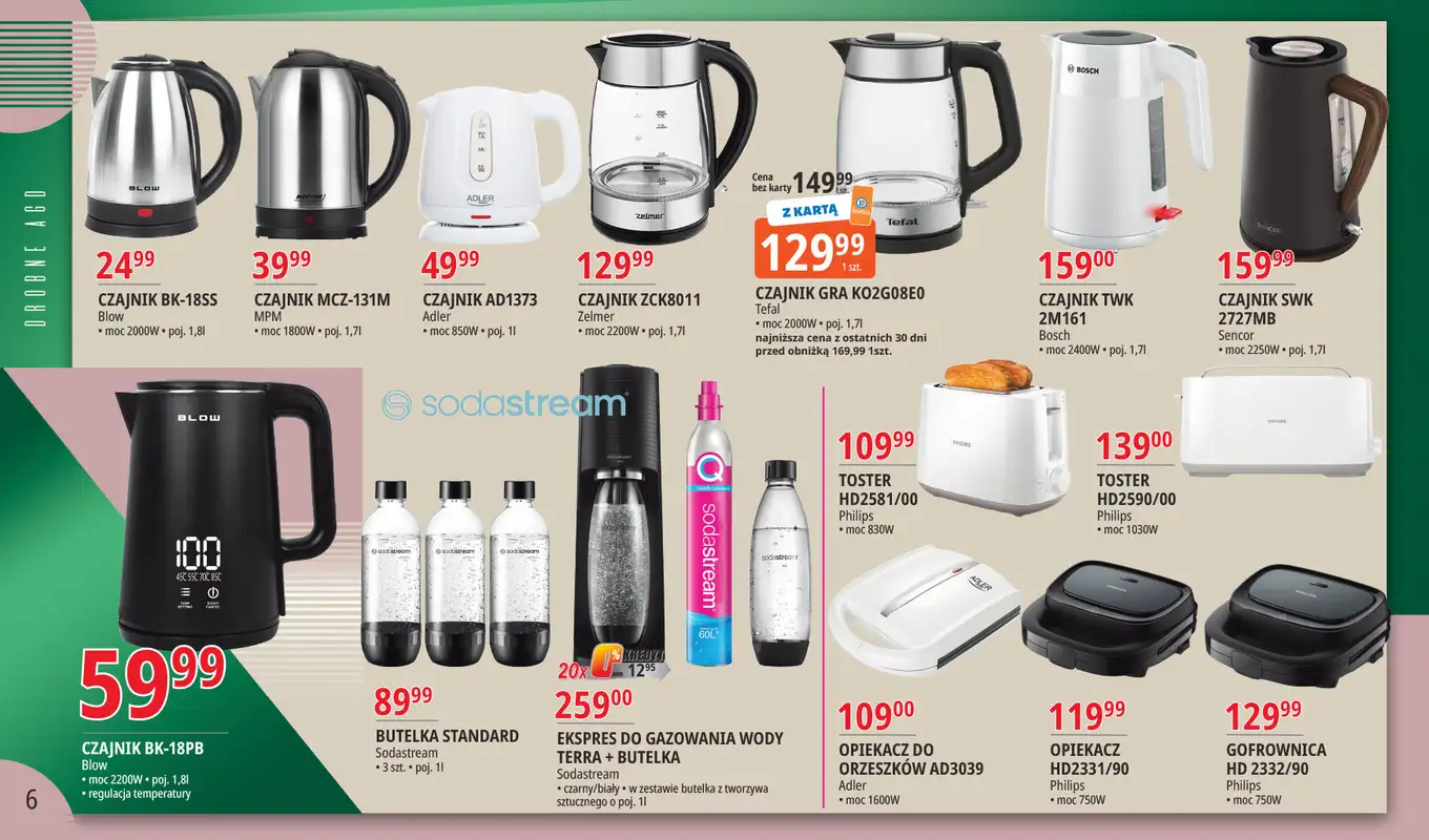 Leclerc - gazetka promocyjna Oferta Bielany: Katalog RTV AGD od wtorku 08.09 do soboty 19.09 - strona 6