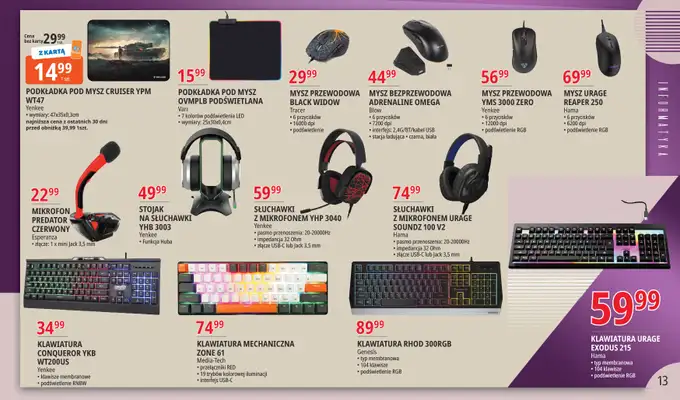 Leclerc - gazetka promocyjna Oferta Bielany: Katalog RTV AGD od wtorku 08.09 do soboty 19.09 - strona 13