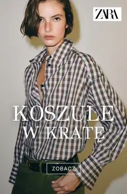 Zara - gazetka promocyjna Koszule w kratę od środy 02.09 