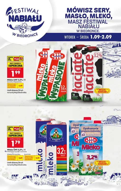 Biedronka - gazetka promocyjna Festiwal nabiału  
