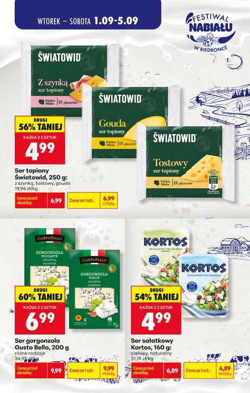 Biedronka - gazetka promocyjna Festiwal nabiału od środy 02.09 do soboty 05.09 - strona 5