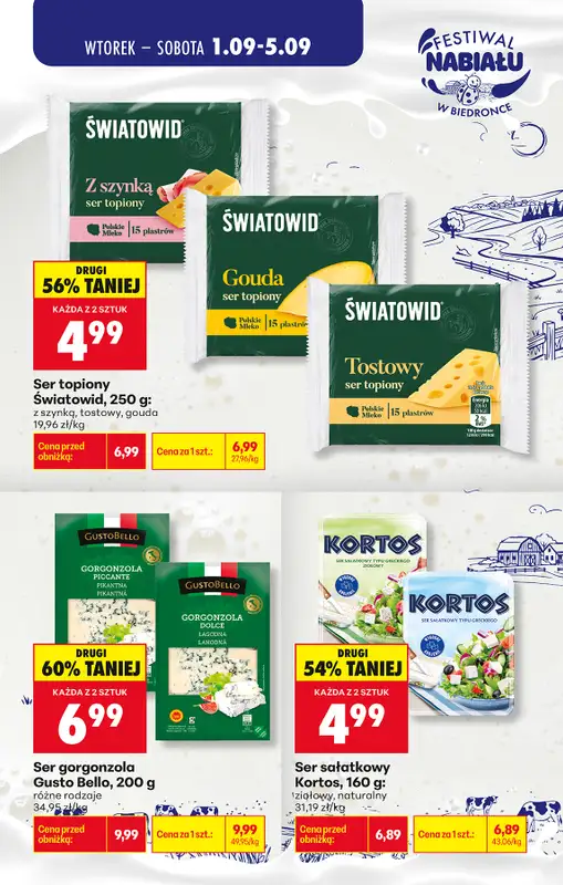 Biedronka - gazetka promocyjna Festiwal nabiału od środy 02.09 do soboty 05.09 - strona 5