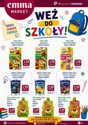 emma MARKET - gazetka promocyjna Weź do szkoły od czwartku 03.09 do środy 09.09