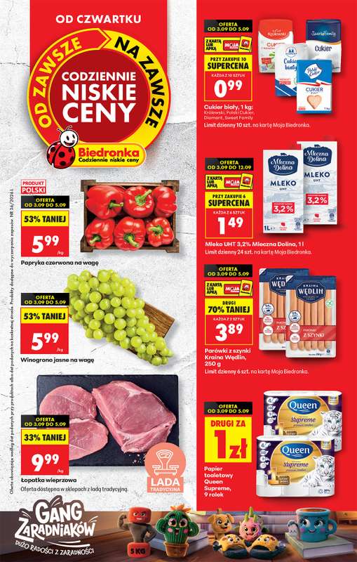 Biedronka - gazetka promocyjna Od czwartku, Z ladą tradycyjną od czwartku 03.09 do środy 09.09