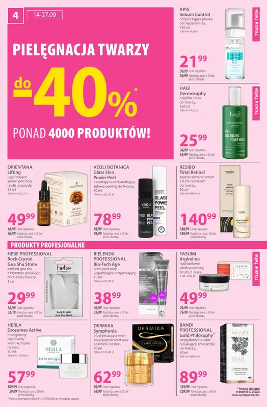 Hebe - gazetka promocyjna Gazetka od czwartku 03.09 do niedzieli 20.09 - strona 4
