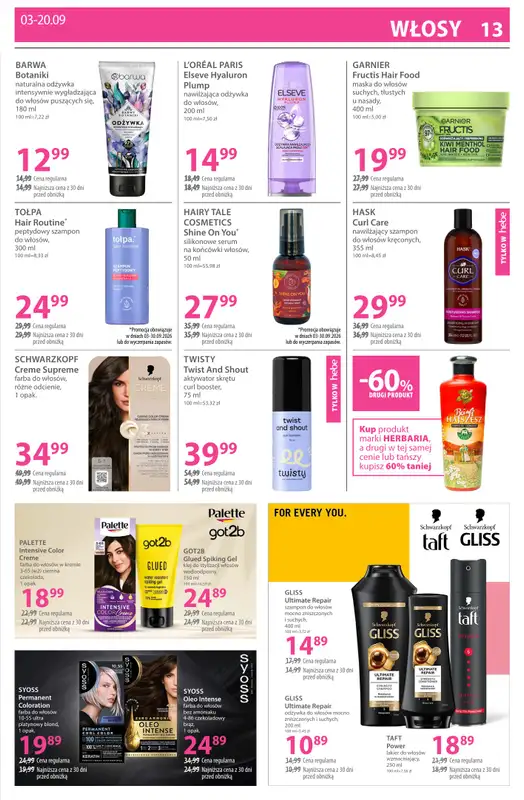 Hebe - gazetka promocyjna Gazetka od czwartku 03.09 do niedzieli 20.09 - strona 13