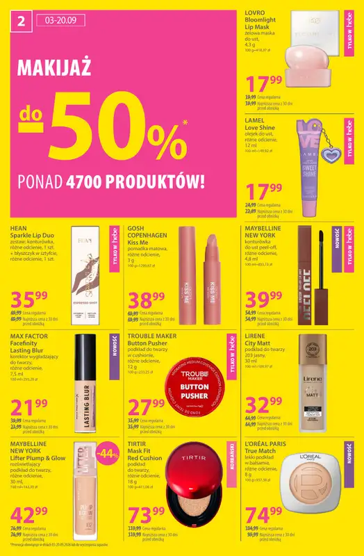 Hebe - gazetka promocyjna Gazetka od czwartku 03.09 do niedzieli 20.09 - strona 2