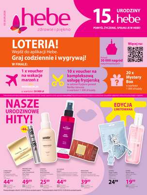 Hebe - gazetka promocyjna Ulotka 15. Urodziny Hebe od czwartku 03.09 do niedzieli 20.09