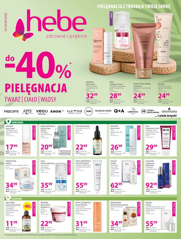 Hebe - gazetka promocyjna Ulotka od czwartku 03.09 do niedzieli 20.09