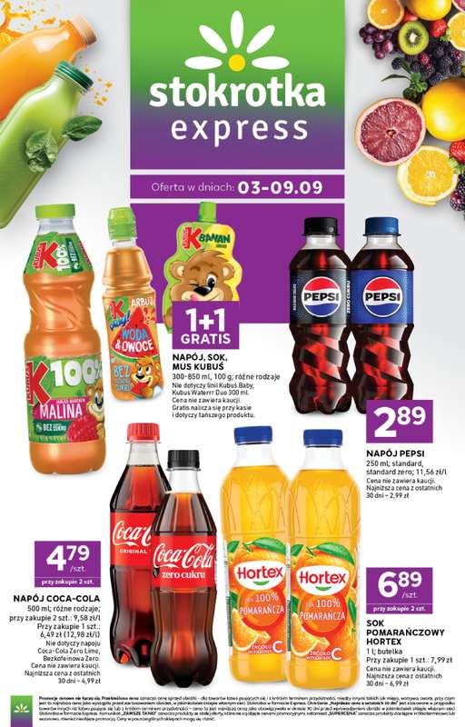 Stokrotka - gazetka promocyjna Gazetka Express od czwartku 03.09 do środy 09.09