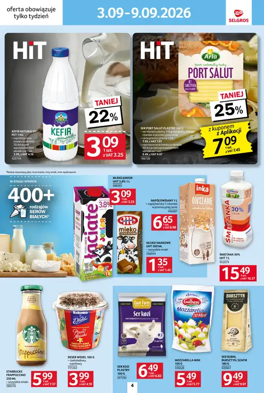 Selgros - gazetka promocyjna Sprawdź, co więcej od czwartku 03.09 do środy 09.09 - strona 4
