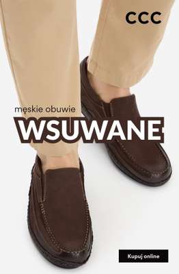 CCC - gazetka promocyjna Męskie obuwie WSUWANE od piątku 04.09 