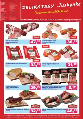 Delikatesy Justynka - gazetka promocyjna Gazetka od czwartku 03.09 do środy 16.09 - strona 3