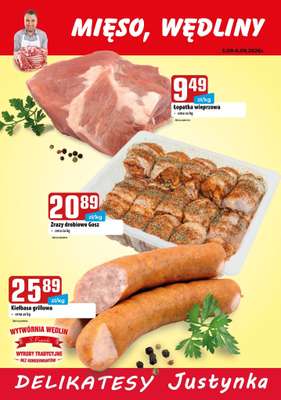 Delikatesy Justynka - gazetka promocyjna Plakaty promocyjne od czwartku 03.09 do niedzieli 06.09