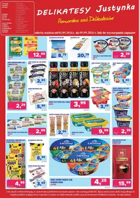 Delikatesy Justynka - gazetka promocyjna Oferta promocyjna od czwartku 03.09 do środy 09.09 - strona 4