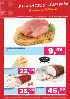 Delikatesy Justynka - gazetka promocyjna Oferta promocyjna od czwartku 03.09 do środy 09.09 - strona 3