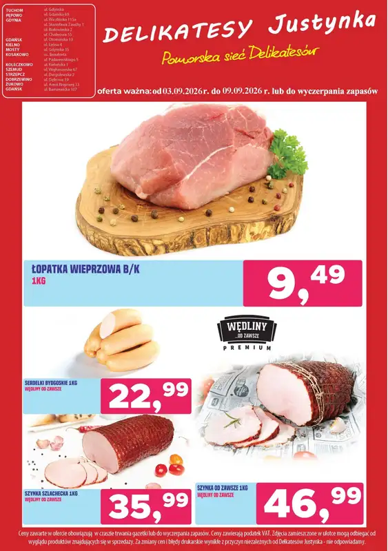 Delikatesy Justynka - gazetka promocyjna Oferta promocyjna od czwartku 03.09 do środy 09.09 - strona 3