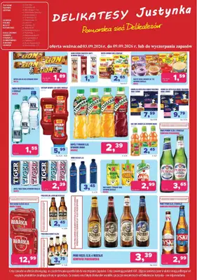 Delikatesy Justynka - gazetka promocyjna Oferta promocyjna od czwartku 03.09 do środy 09.09 - strona 2