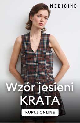 Medicine - gazetka promocyjna Jesienne trendy - ubrania w kratę od czwartku 03.09 do poniedziałku 14.09