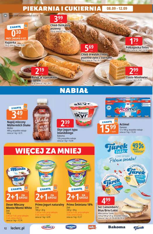Leclerc - gazetka promocyjna Oferta E.Leclerc od wtorku 08.09 do soboty 19.09 - strona 12