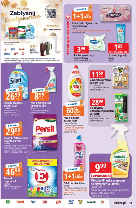 Leclerc - gazetka promocyjna Oferta E.Leclerc od wtorku 08.09 do soboty 19.09 - strona 23