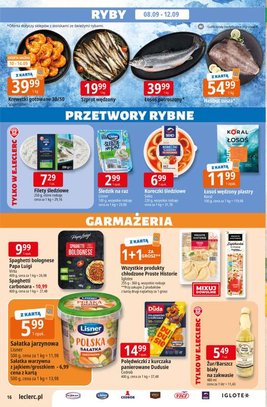 Leclerc - gazetka promocyjna Oferta E.Leclerc od wtorku 08.09 do soboty 19.09 - strona 16