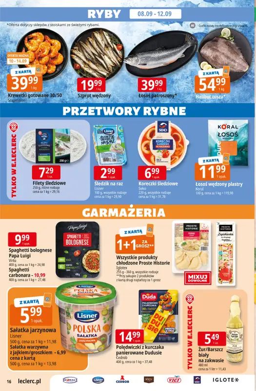 Leclerc - gazetka promocyjna Oferta E.Leclerc od wtorku 08.09 do soboty 19.09 - strona 16