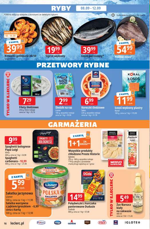 Leclerc - gazetka promocyjna Oferta E.Leclerc od wtorku 08.09 do soboty 19.09 - strona 16