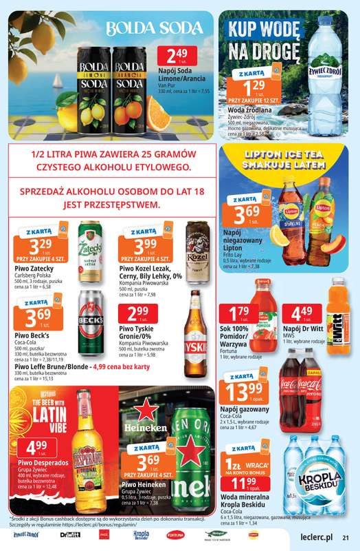 Leclerc - gazetka promocyjna Oferta E.Leclerc od wtorku 08.09 do soboty 19.09 - strona 21