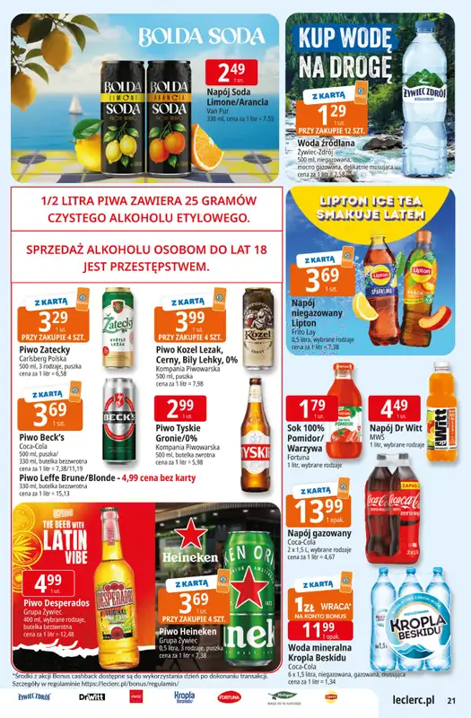 Leclerc - gazetka promocyjna Oferta E.Leclerc od wtorku 08.09 do soboty 19.09 - strona 21