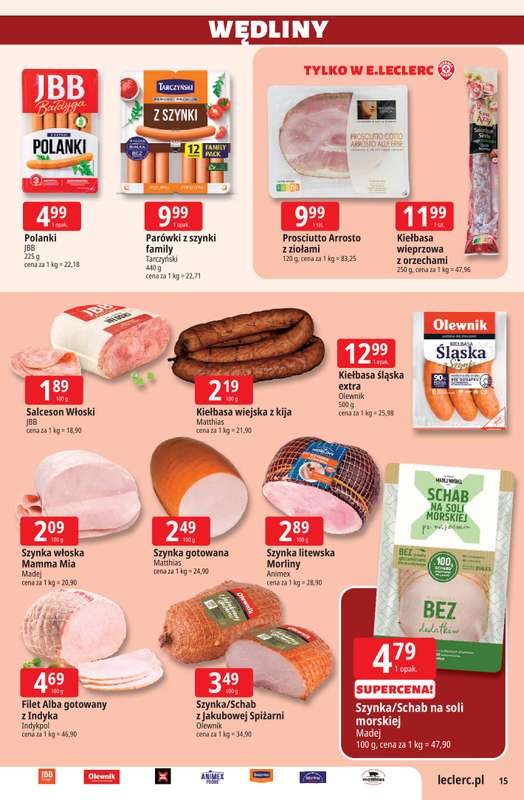 Leclerc - gazetka promocyjna Oferta E.Leclerc od wtorku 08.09 do soboty 19.09 - strona 15