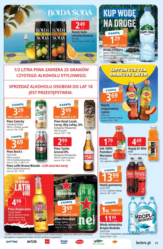 Leclerc - gazetka promocyjna Oferta E.Leclerc od wtorku 08.09 do soboty 19.09 - strona 21
