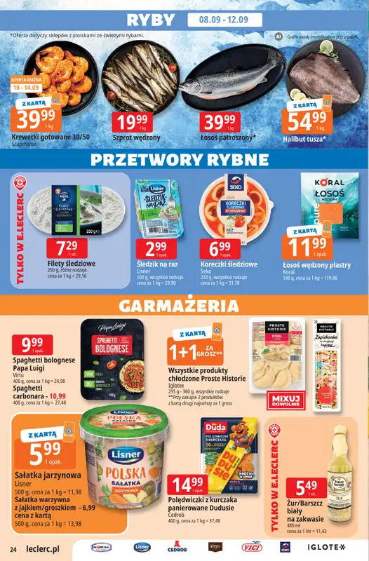 Leclerc - gazetka promocyjna Oferta E.Leclerc od wtorku 08.09 do soboty 19.09 - strona 24