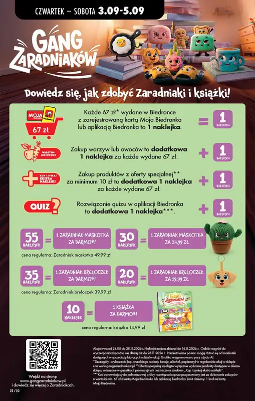 Biedronka - gazetka promocyjna Gang Zaradniaków  