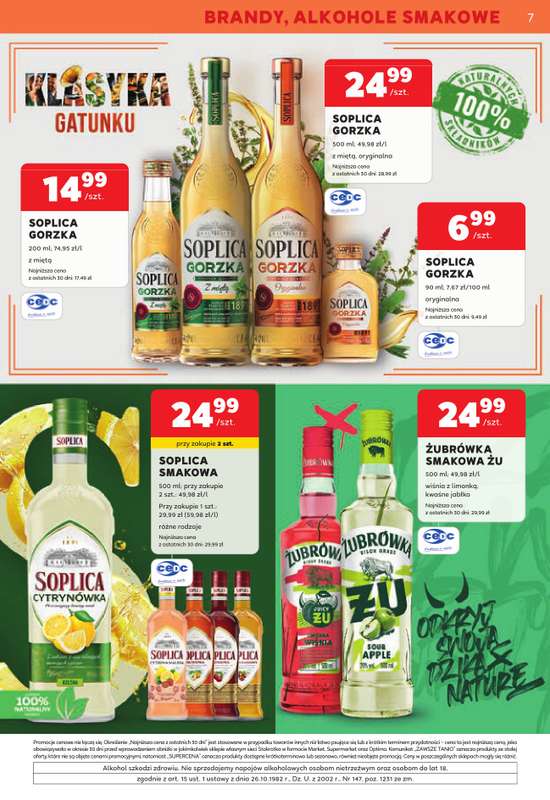 Stokrotka - gazetka promocyjna W dobrym smaku od czwartku 03.09 do środy 30.09 - strona 7