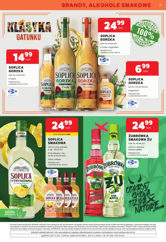 Stokrotka - gazetka promocyjna W dobrym smaku od czwartku 03.09 do środy 30.09 - strona 7
